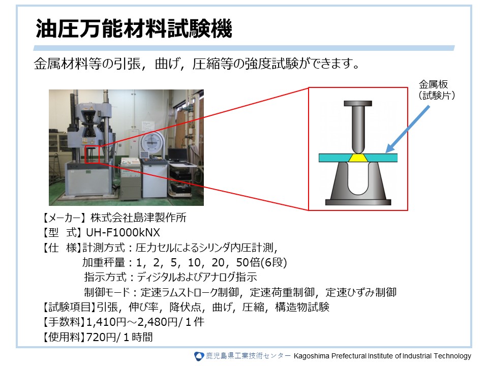 油圧万能材料試験機